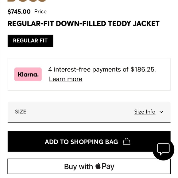 Boss Regular Fit Down Filled Teddy Jacket - Picture 7 of 9